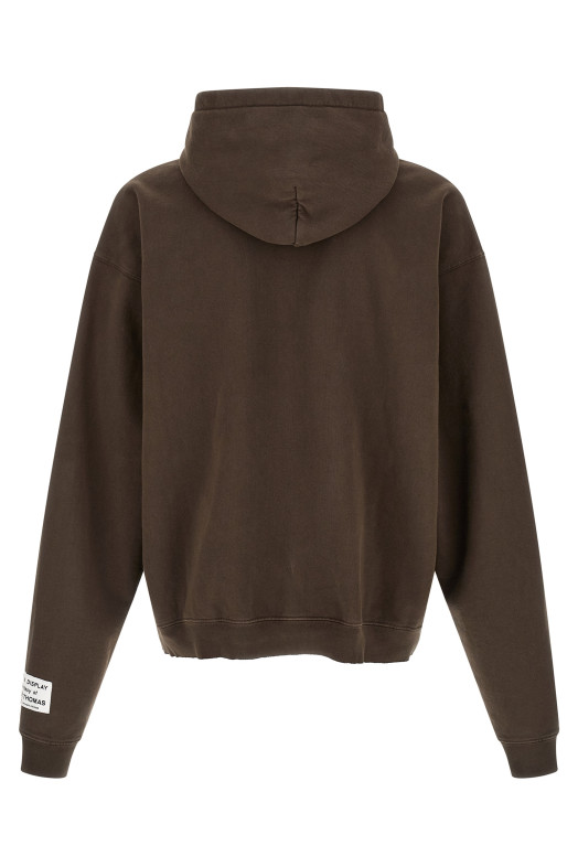 'French Logo Painted' hoodie Brown