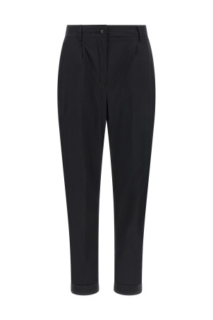Poplin pants Black