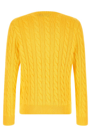 Cotton braided sweater Yellow