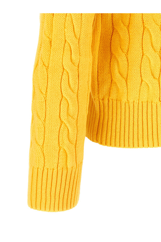 Свитер из хлопковой плетеной ткани, желтый POLO RALPH LAUREN 710775885533