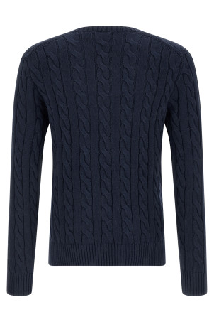 Cotton braided sweater Blue