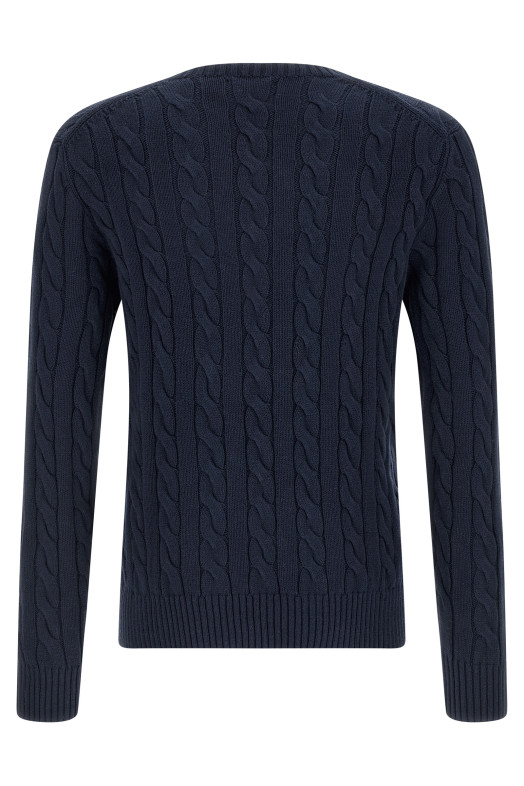 Cotton braided sweater Blue