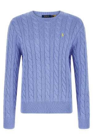 Cotton braided sweater BLUE