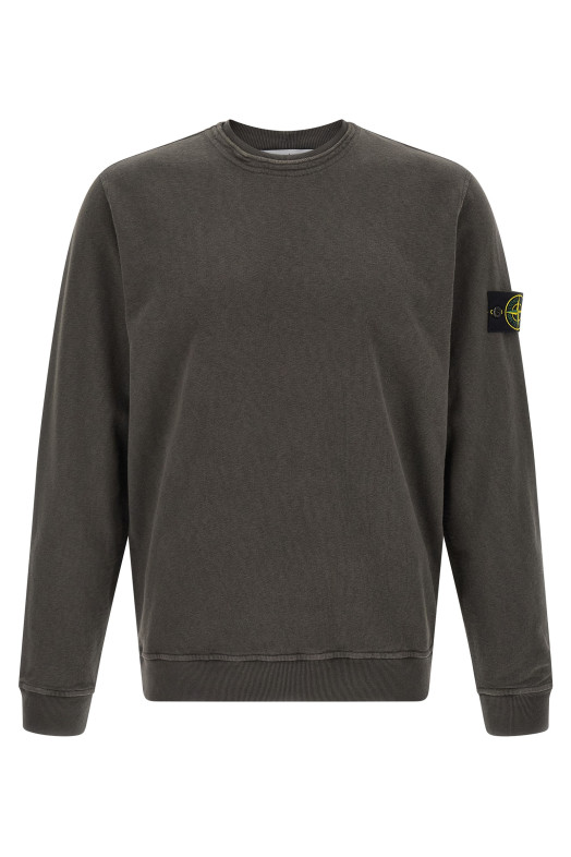 Свитшот из матового хлопка, серый STONE ISLAND L1S156100034S0060V0165