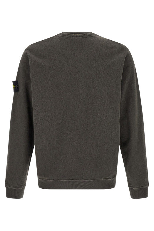 Свитшот из матового хлопка, серый STONE ISLAND L1S156100034S0060V0165