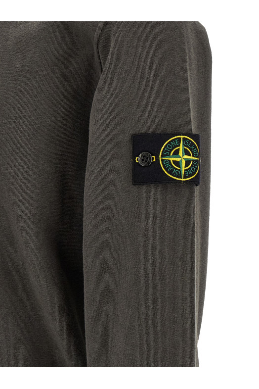 Свитшот из матового хлопка, серый STONE ISLAND L1S156100034S0060V0165