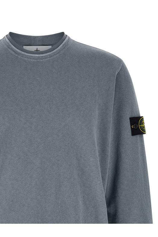 Свитшот из матового хлопка, синий STONE ISLAND L1S156100034S0060V0124