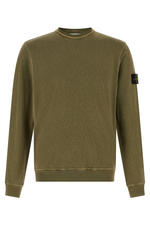 Свитшот из матового хлопка, зеленый STONE ISLAND L1S156100034S0060V015G
