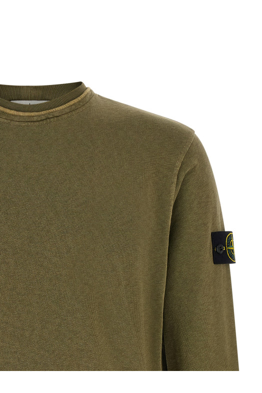 Свитшот из матового хлопка, зеленый STONE ISLAND L1S156100034S0060V015G