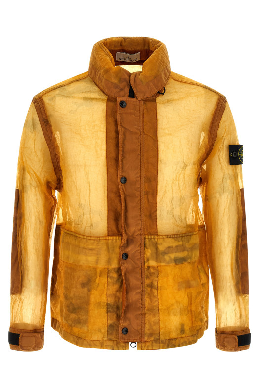 Оранжевая сетчатая куртка из монофиламента STONE ISLAND L1S154100115S00E8V007E