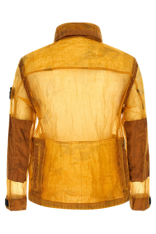 Оранжевая сетчатая куртка из монофиламента STONE ISLAND L1S154100115S00E8V007E