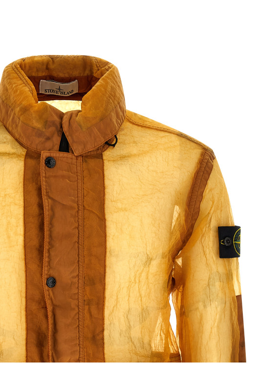 Оранжевая сетчатая куртка из монофиламента STONE ISLAND L1S154100115S00E8V007E