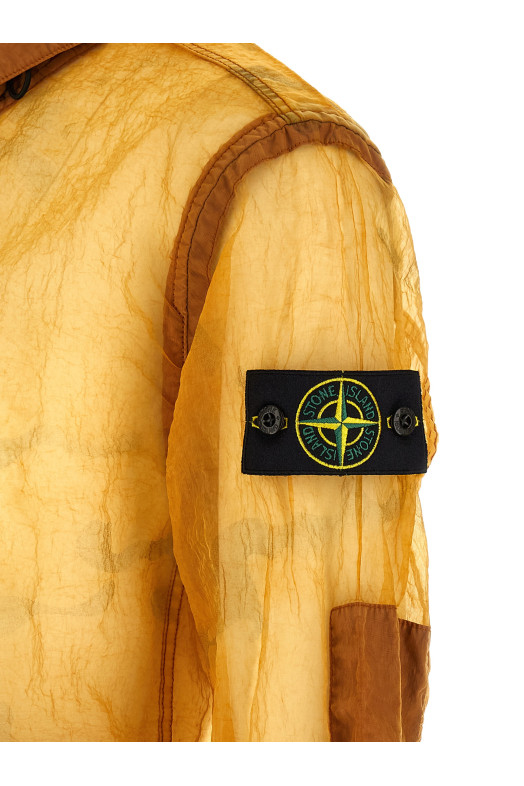 Оранжевая сетчатая куртка из монофиламента STONE ISLAND L1S154100115S00E8V007E