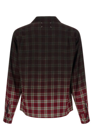 Check shirt with gradient effect Red