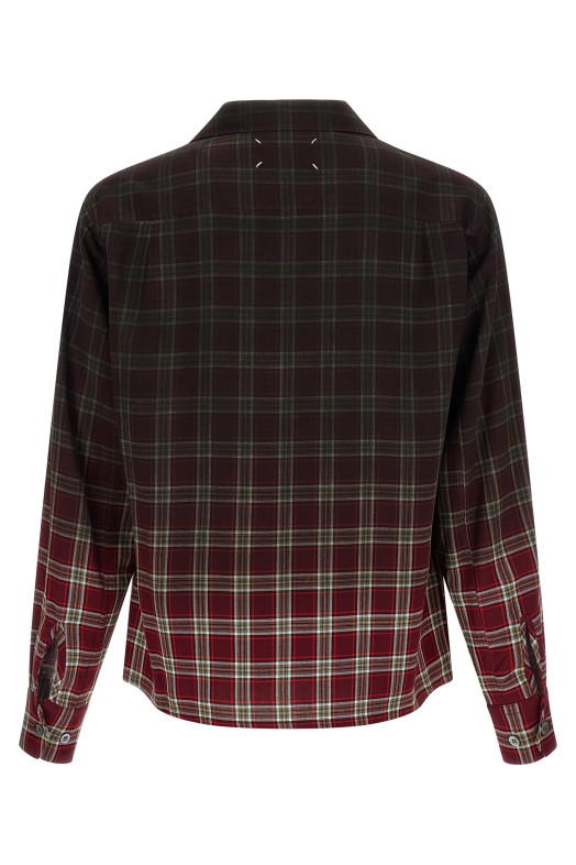 Check shirt with gradient effect Red