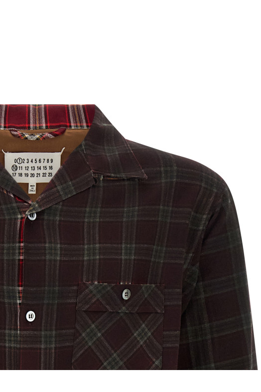 Check shirt with gradient effect Red