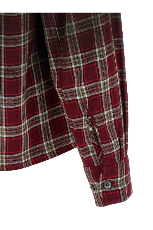 Check shirt with gradient effect Red