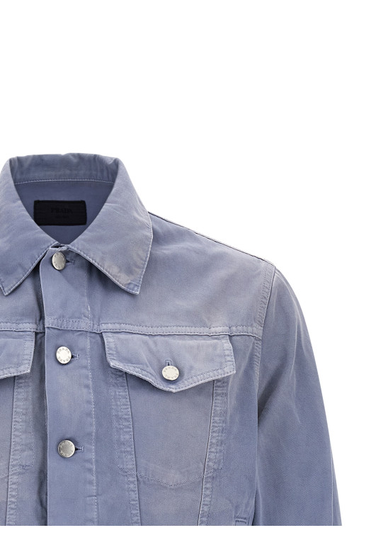 Куртка из габардина СИНИЙ PRADA GEB227SCMO18PFF0E1Y