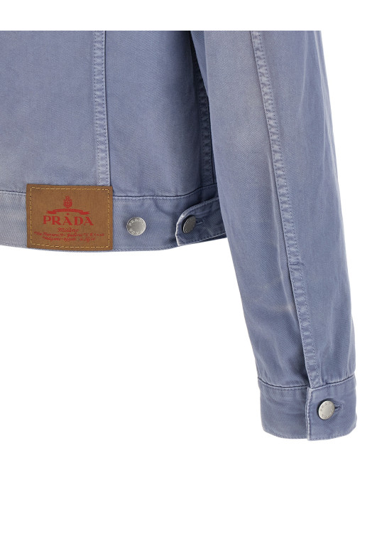 Куртка из габардина СИНИЙ PRADA GEB227SCMO18PFF0E1Y