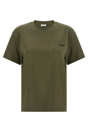'Shiny Tab' T-shirt Green