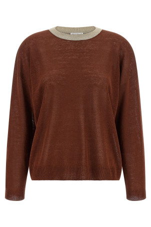 'Dazzling Collar' sweater Bordeaux