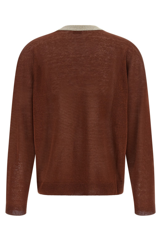 'Dazzling Collar' sweater Bordeaux