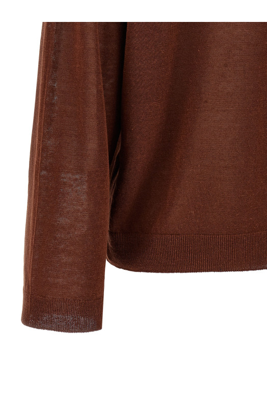 'Dazzling Collar' sweater Bordeaux
