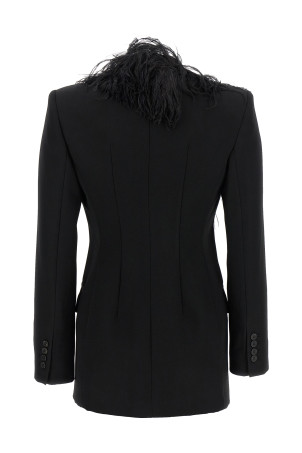 Feather blazer Black