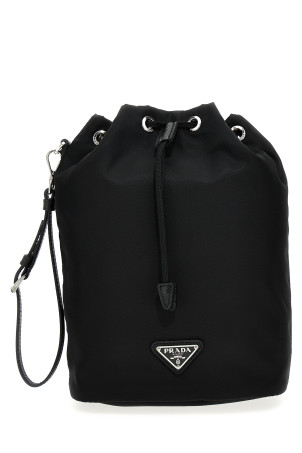 Сумка-відро з нейлону, чорна PRADA 1NS369R067F0002