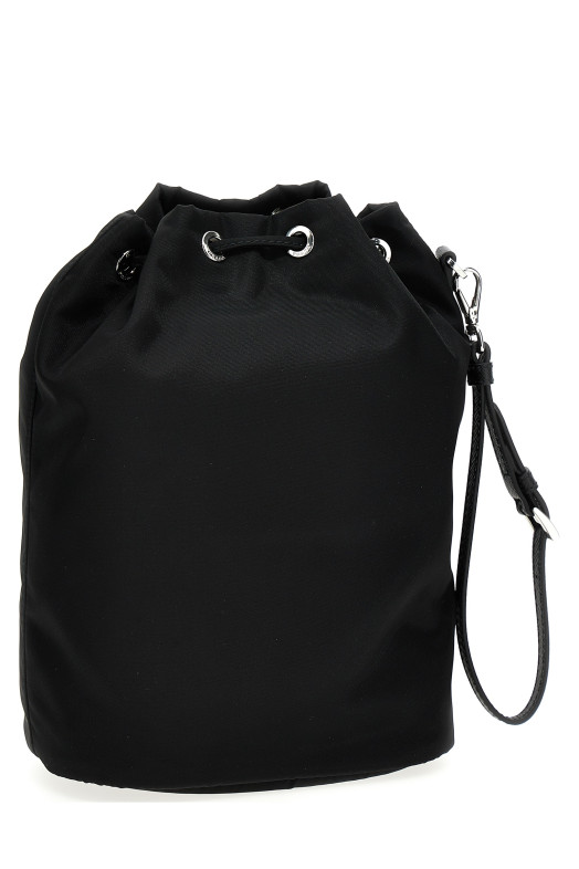 Сумка-ведро из нейлона, черная PRADA 1NS369R067F0002
