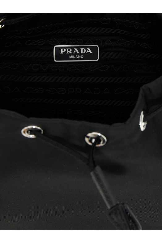 Сумка-ведро из нейлона, черная PRADA 1NS369R067F0002