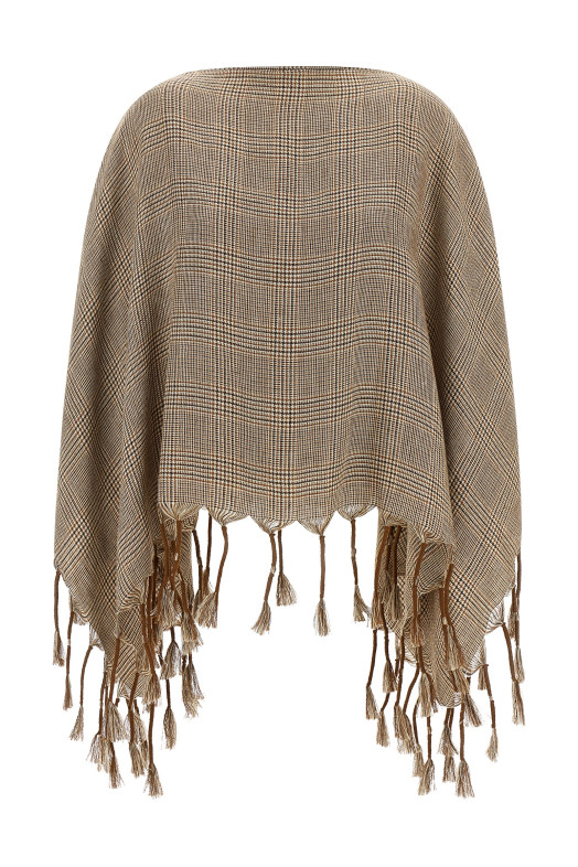 Linen poncho Brown