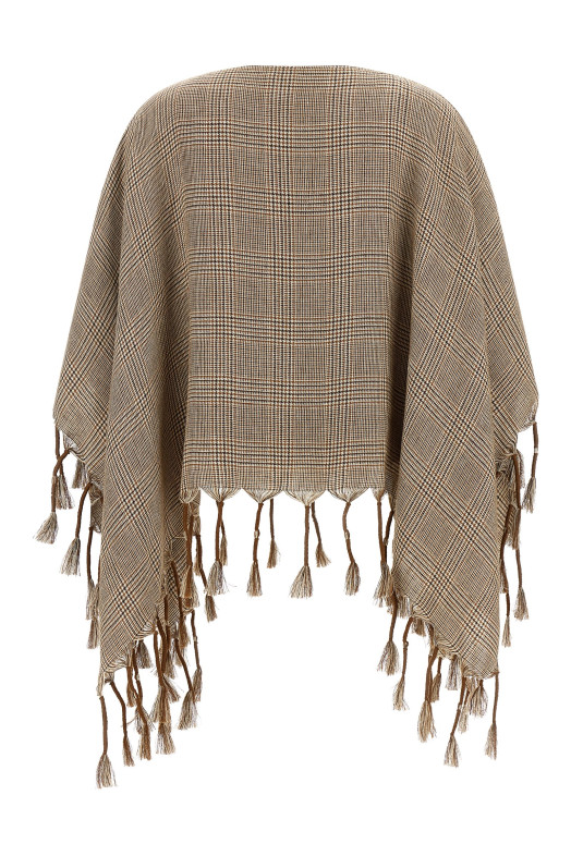 Linen poncho Brown