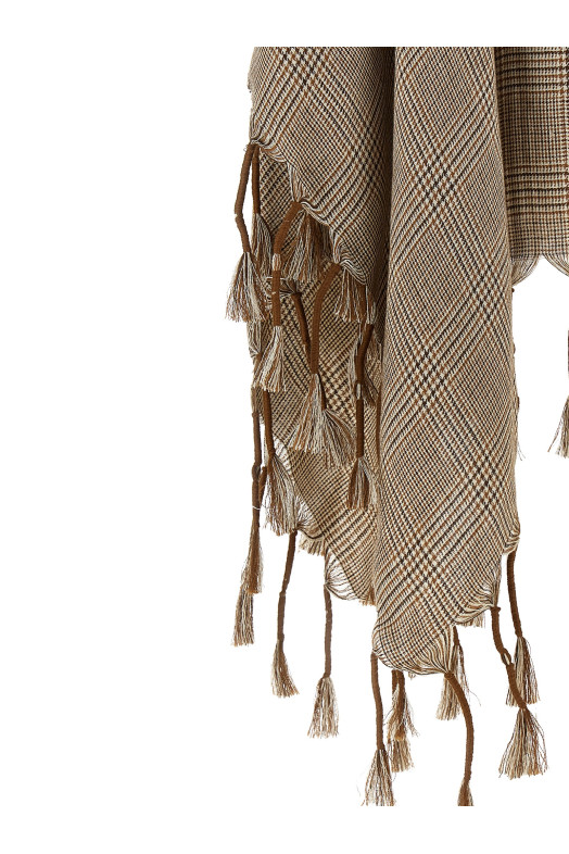 Linen poncho Brown