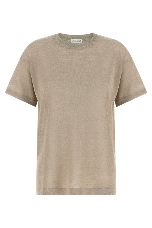'Dazzling Collar' sweater Beige