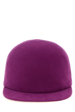 Капелюх із бавовняної тканини «дріл» фіолетового кольору BALENCIAGA 871565410B25000