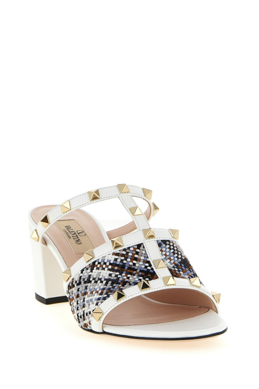 Сандалии Valentino Garavani «Rockstud» белого цвета W0S0LT4EDX3NU