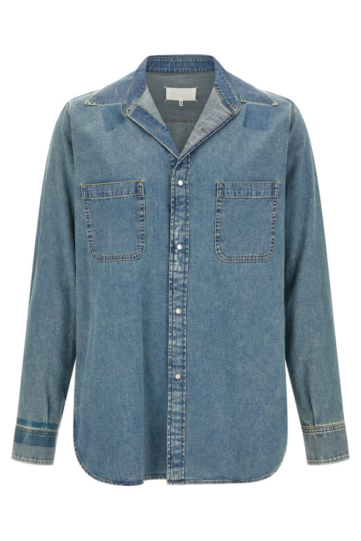 'Taped' shirt Blue