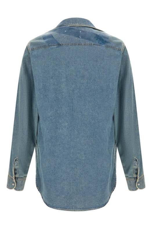 'Taped' shirt Blue