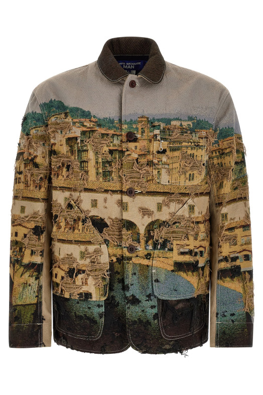Jacquard square jacket Multicolor