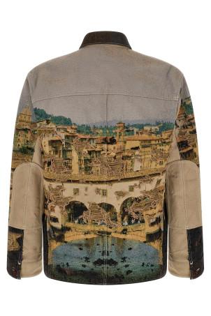 Jacquard square jacket Multicolor