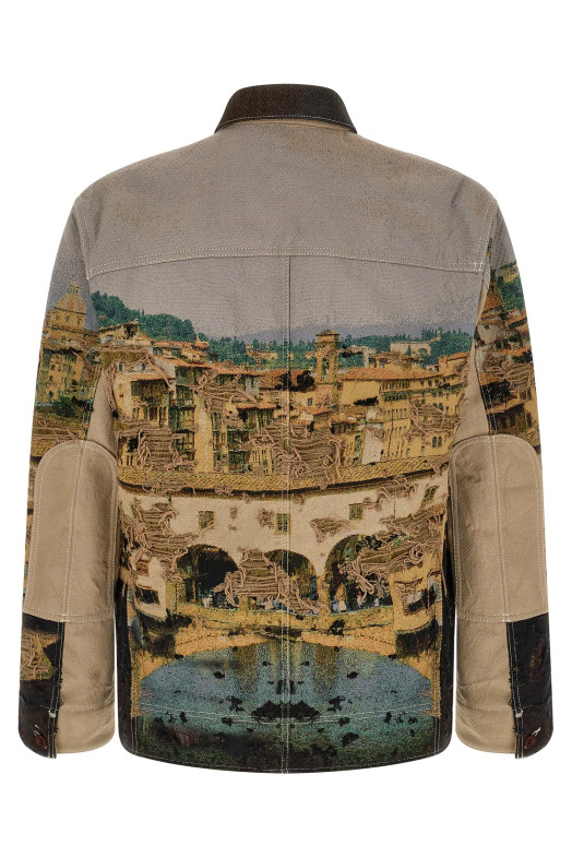 Jacquard square jacket Multicolor