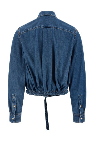 Shirt with belt Blue