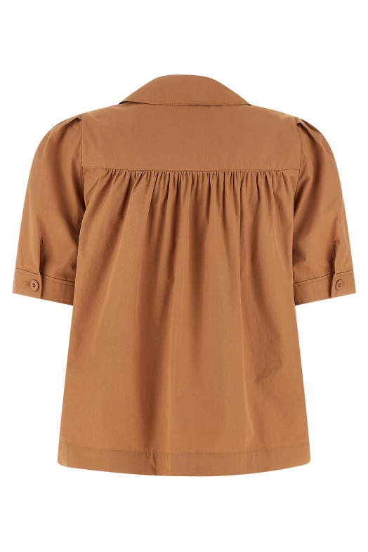 Рубашка с вышитым логотипом  Коричневая CHLOÉ CH26UHT8914426U