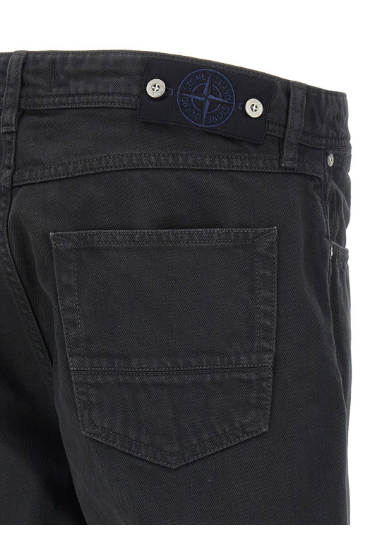 Светлые джинсы из денима, черные STONE ISLAND L1S14J100005S0J24V0029