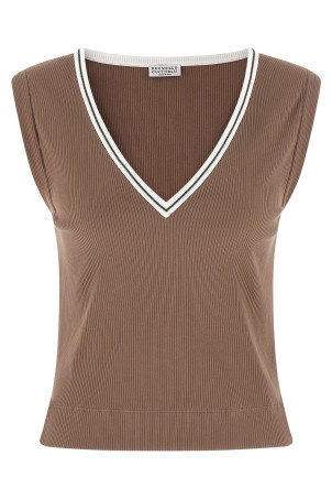 Майка «Shiny Trim», коричнева MG902DO302CMA46