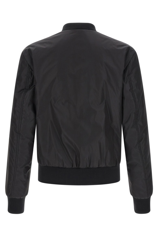 Logo plaque bomber jacket Black
