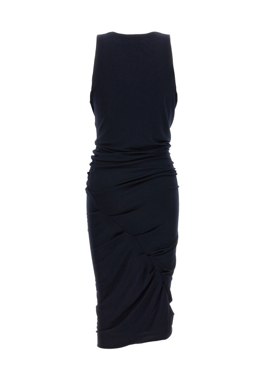 Платье из джерси, синее SAINT LAURENT 776444Y3I394140