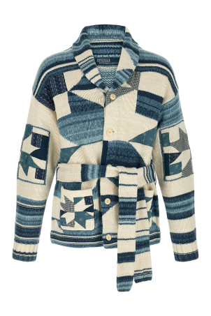 Кардиган у стилі «печворк», синій POLO RALPH LAUREN 710A12800001