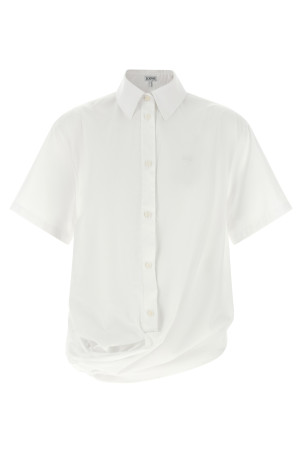 Asymmetrical cut shirt White